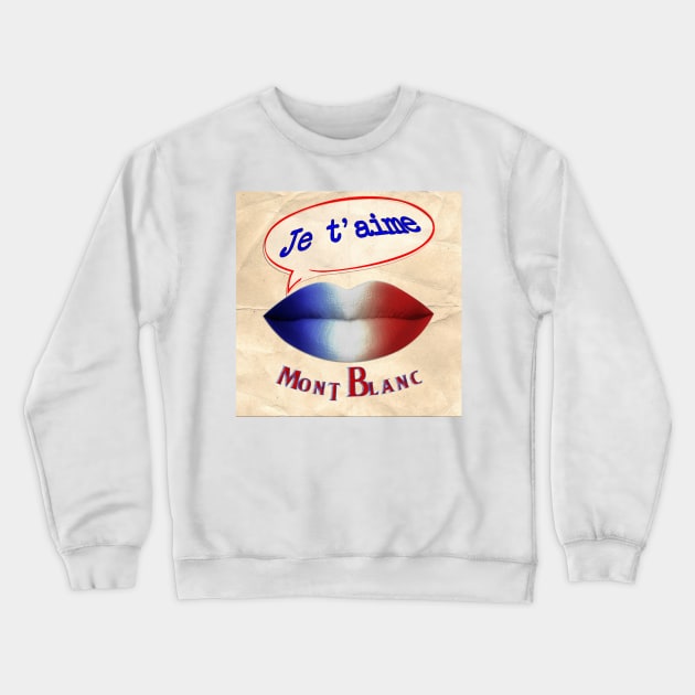 FRENCH KISS JETAIME MONT BLANC Crewneck Sweatshirt by ShamSahid